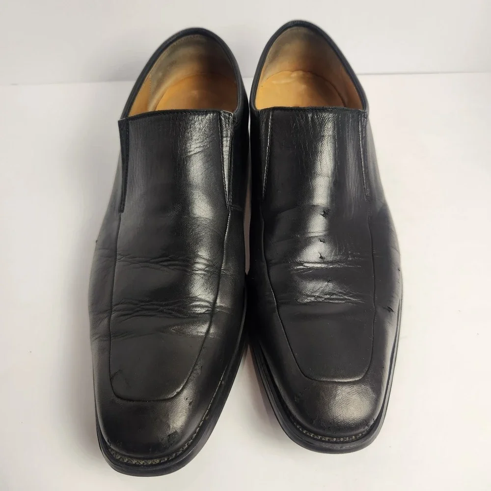 Magnanni Men's Black Leather Classy Comfortable Minimalist Dress Shoes Size 10D‎